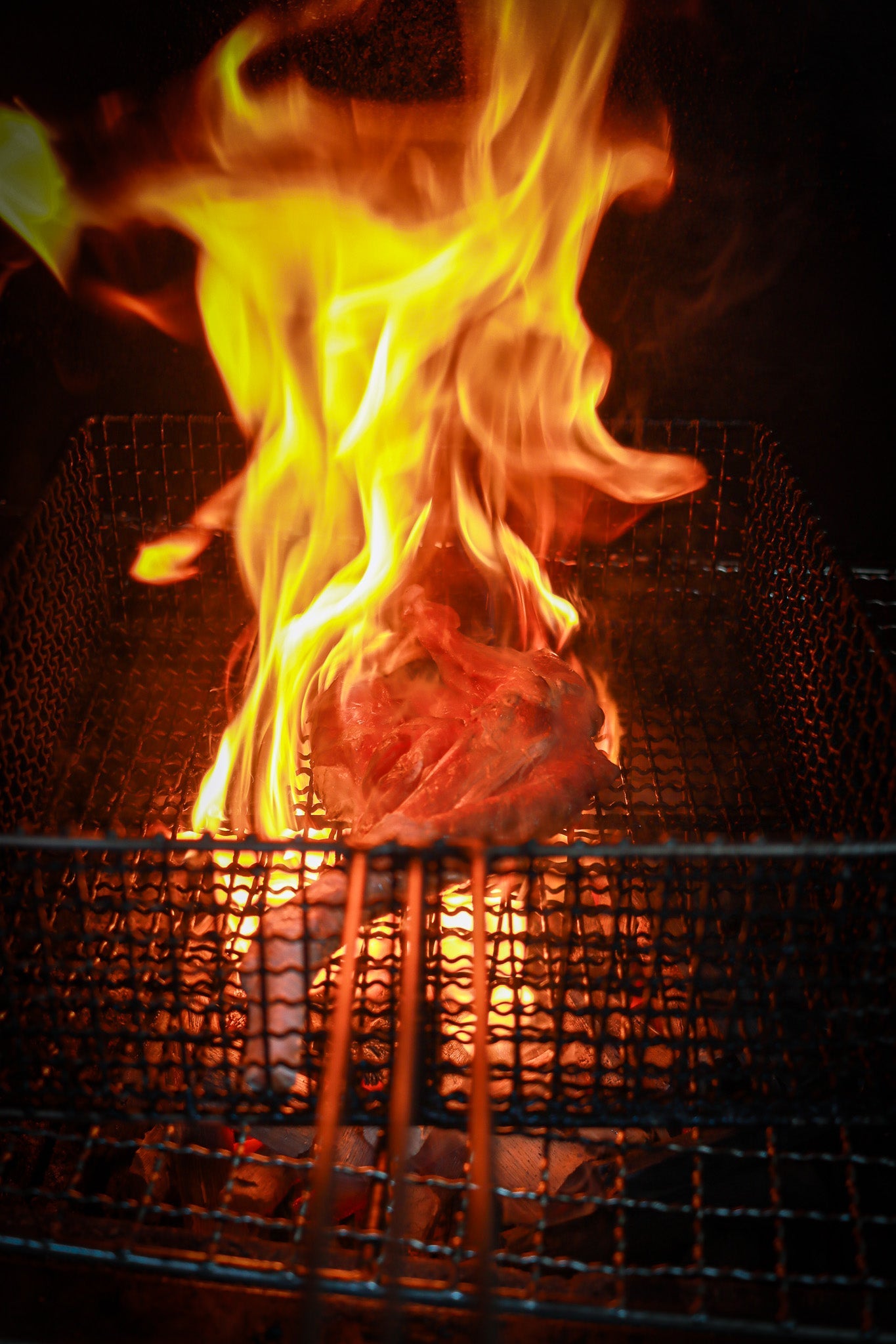 地鶏農園 「九州宝山」の”炭火焼”